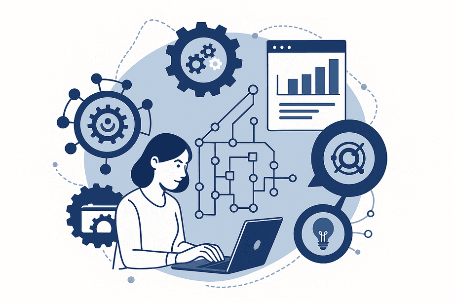 Intelligent software solutions and optimization illustration